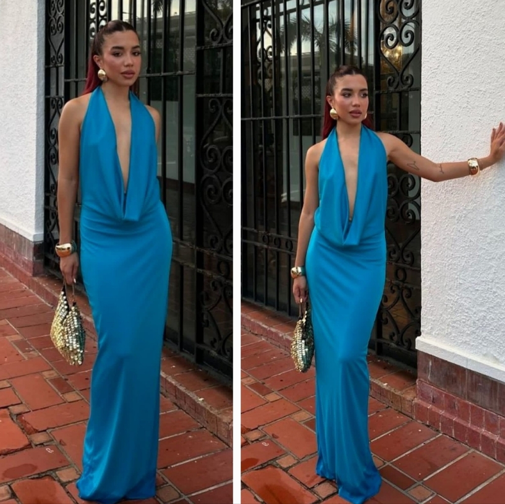 Zara Maxi Dress Blue size S